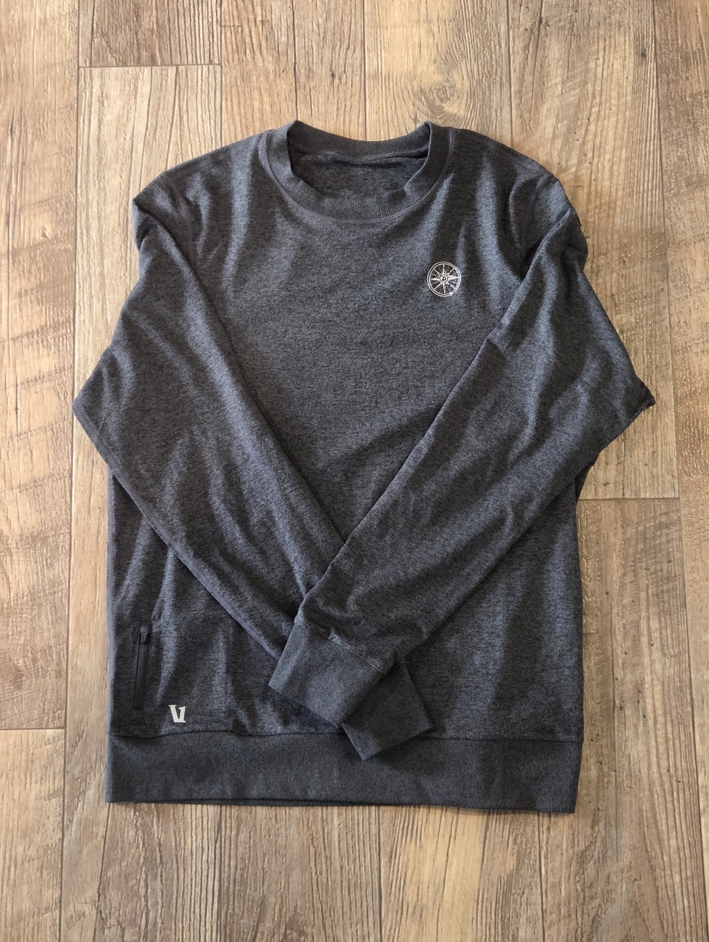 Vuori Pronto Performance Crew Mens Long Sleeve Summit Size M